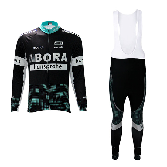 2017 Maillot Bora Tirantes Mangas Largas negro